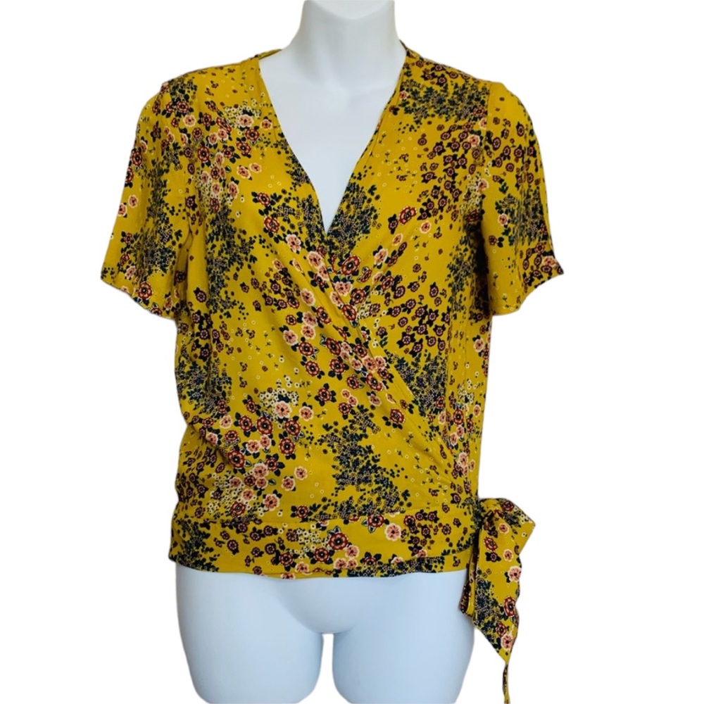 Antoine & Lili Floral Wrap Top Sz S